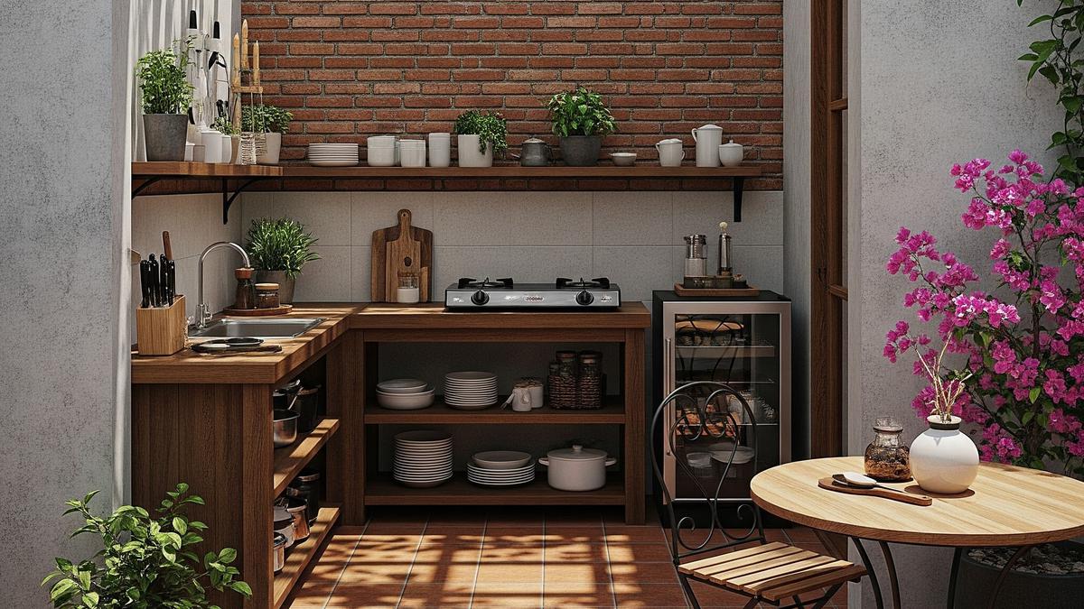 Inspirasi 6 Desain Dapur Terbuka di Rumah Type 45 Agar Tidak Pengap dan Panas