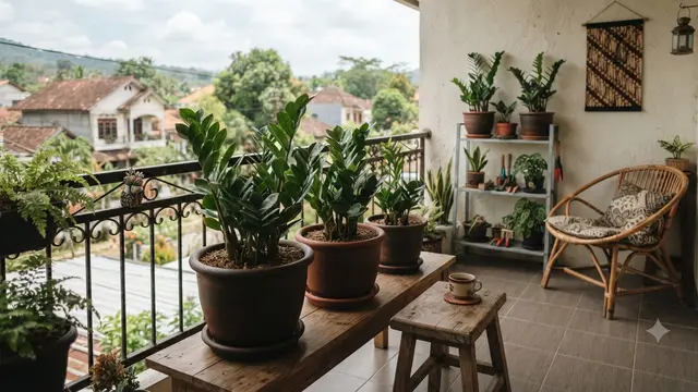 Tanaman yang Cocok Ditanam di Pot Tanpa Lubang sebagai Solusi untuk Balkon Minimalis Model ZZ Plant