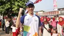 Brandon Salim Arak Obor Asian Games 2018. (Nurwahyunan/Bintang.com)