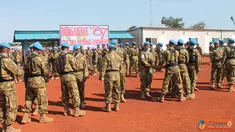 Citizen6, Kongo: Dansatgas Konga XX-I/Monusco Letnan Kolonel Czi Sapto Widhi Nugroho di dampingi oleh seluruh perwira dan segenap personel memberikan ucapan selamat kepada anggota yang naik pangkat. (Pengirim: Badarudin Bakri)