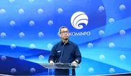 Usman Kansong, Direktur Jenderal Informasi dan Komunikasi Publik Kominfo dalam konferensi pers di Jakarta, Rabu (15/2/2023) (YouTube Kemkominfo TV)