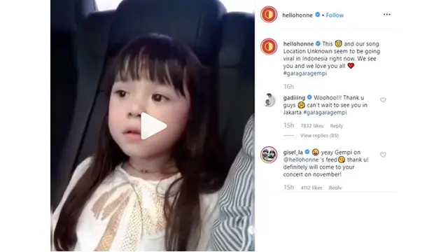 Selain Location Unknown, Begini 5 Gaya Gempi Nyanyi Lagu Lain yang Menggemaskan