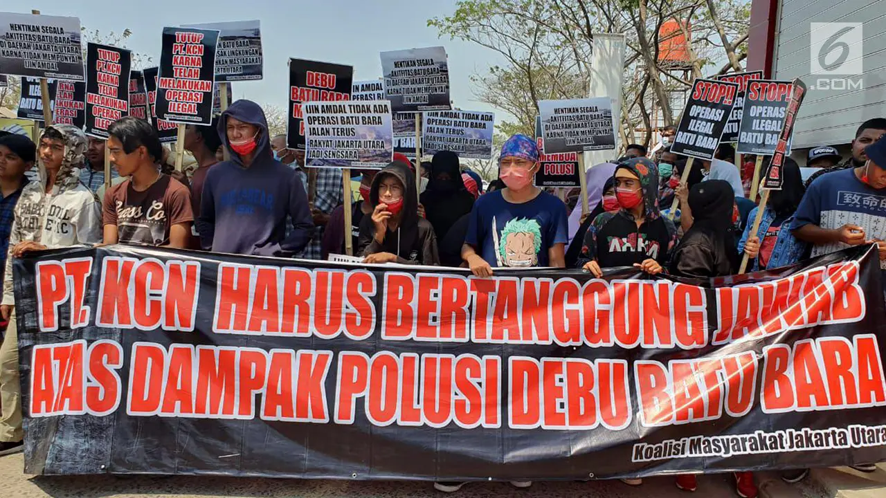 Koalisi Masyarakat Jakarta Utara Protes Polusi Debu Batu Bara
