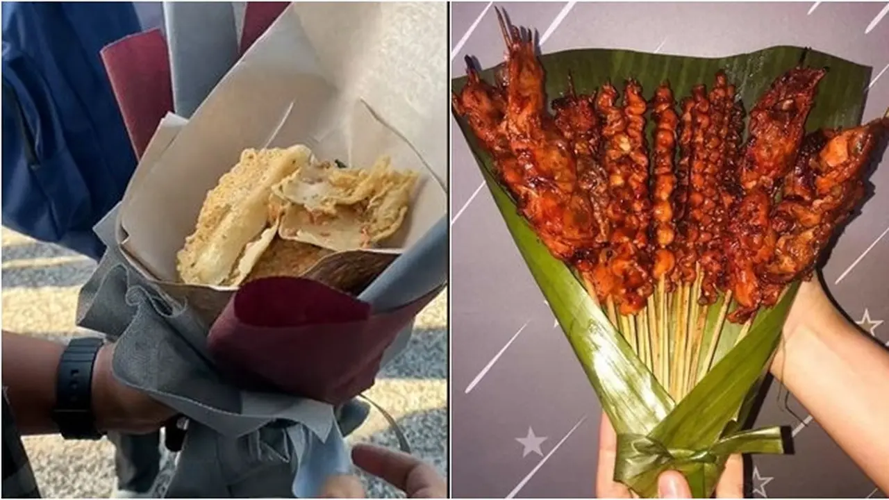 6 Potret Buket Isi Makanan Matang Anti Mainstream Ini Auto Bikin Kenyang