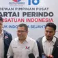 Mantan politikus Partai Solidaritas Indonesia (PSI) Michael Victor Sianipar dan anak Wakil Menteri Agama (Wamenag) Zainut Tauhid Sa'adi, Najmi Mumtaza Rabbany, resmi menjadi kader Partai Perindo. (Merdeka)