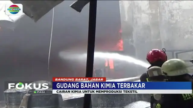 Gudang Cairan Kimia di Pabrik Tekstil Bandung Terbakar