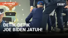 Malu! Joe Biden Jatuh saat Bagikan Ijazah Akademi AU AS