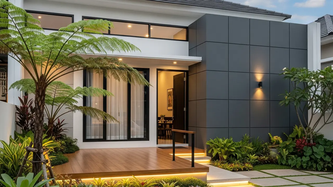 Model Rumah 7x12 Modern 2025 Low Budget untuk Keluarga Muda. Gemini