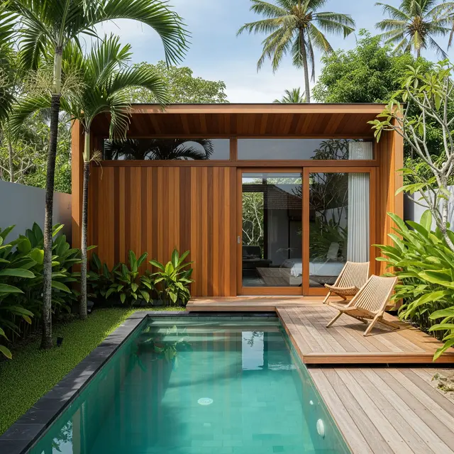Model Rumah Sederhana tapi Mewah dengan Kolam Kecil