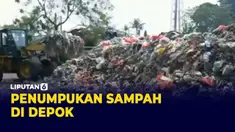 Penampakan Tumpukan Sampah yang Menggunung di Depok