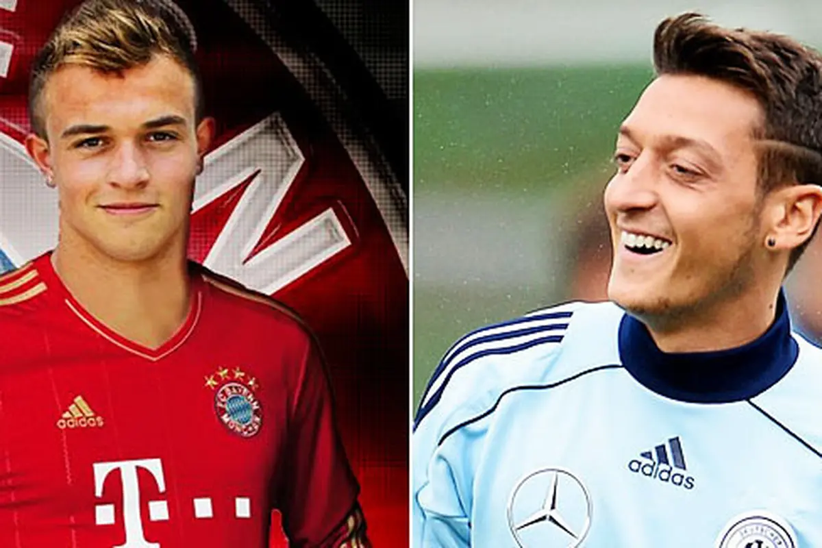 Xherdan Shaqiri dan Mesut Ozil, dua pemain Muslim | servimg.com