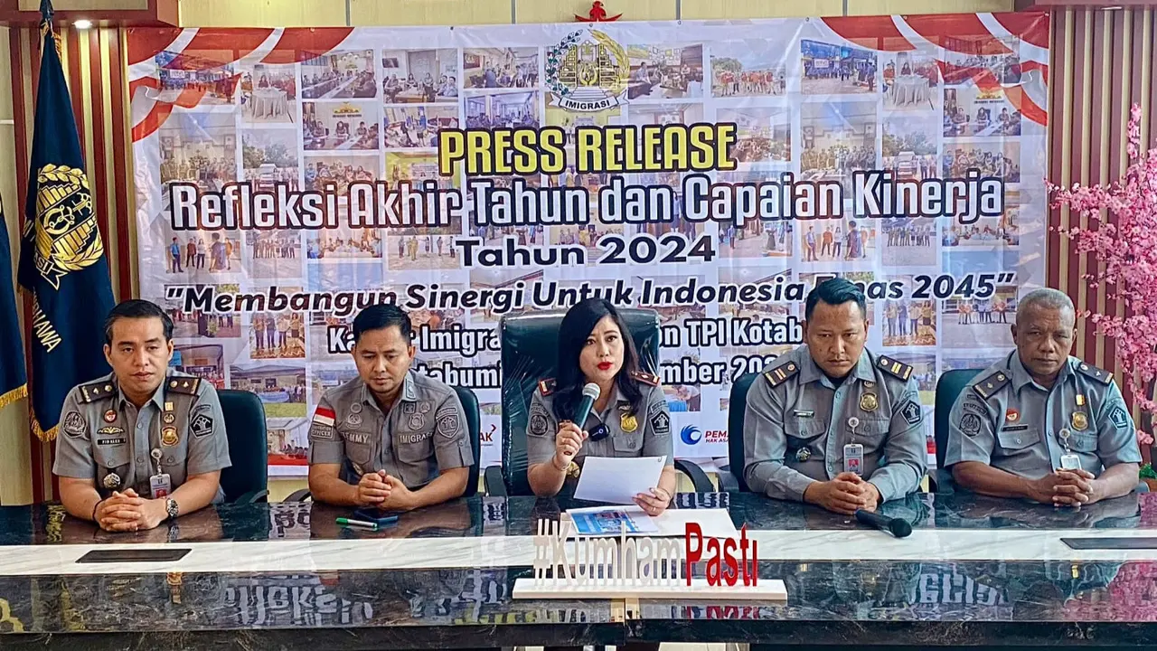 Penyampaian refleksi akhir tahun dan capain kinerja Kator Imigrasi Kelas II Non TPI Kotabumi. Foto : (Istimewa).
