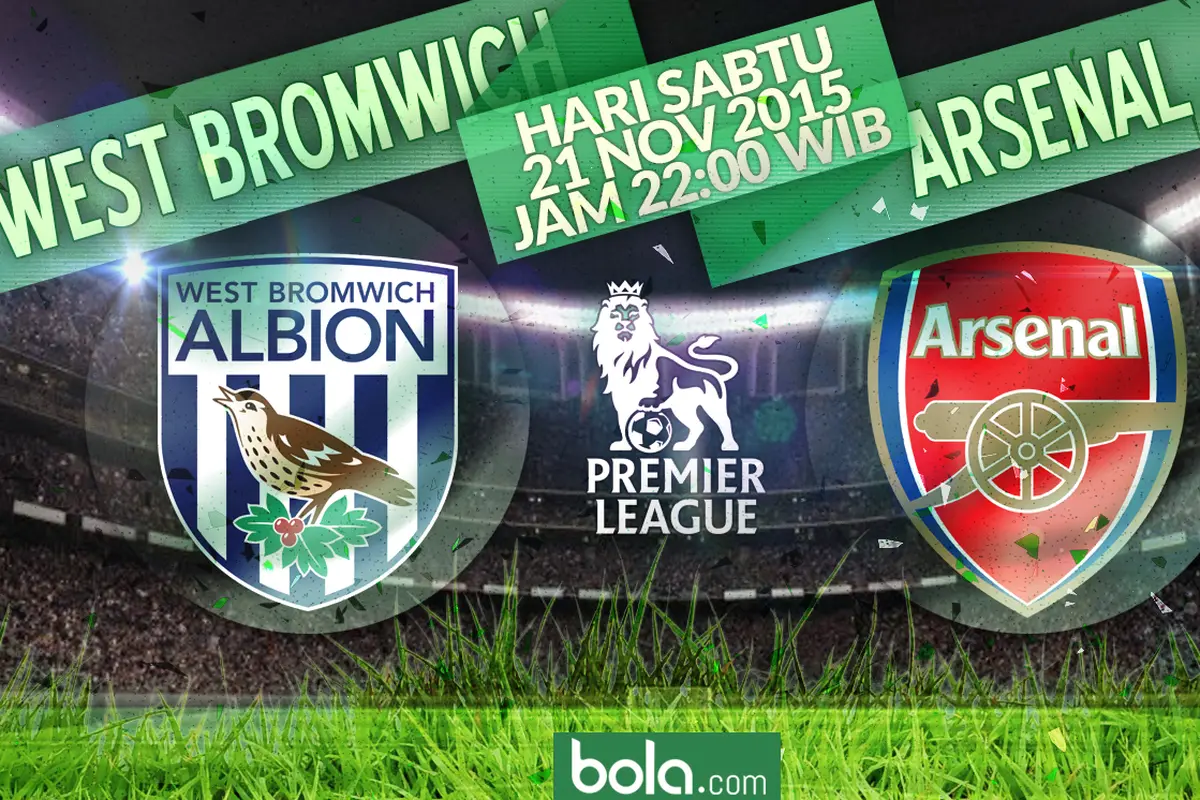 West Bromwich Albion vs Arsenal (Bola.com/Samsul Hadi)