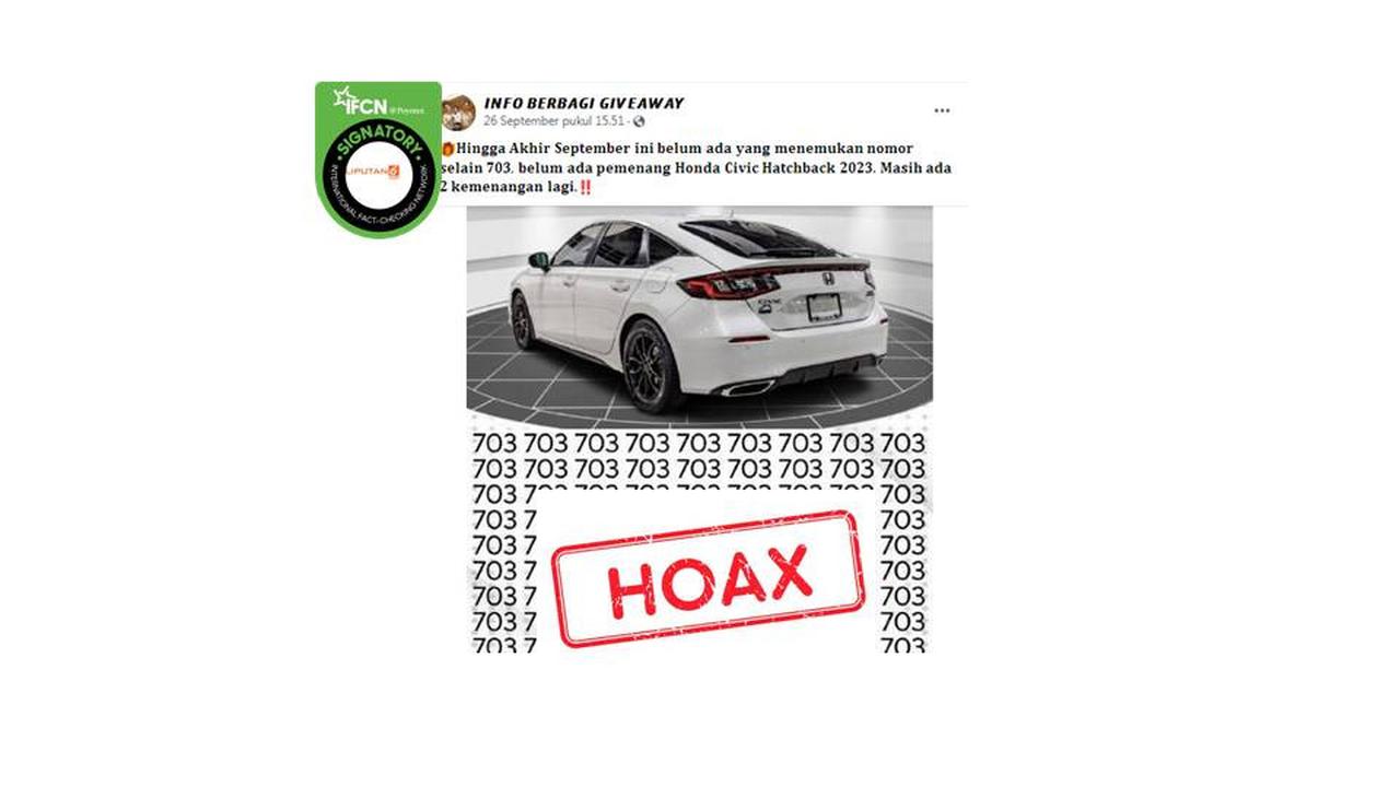 Cek Fakta hoaks pembagian Honda