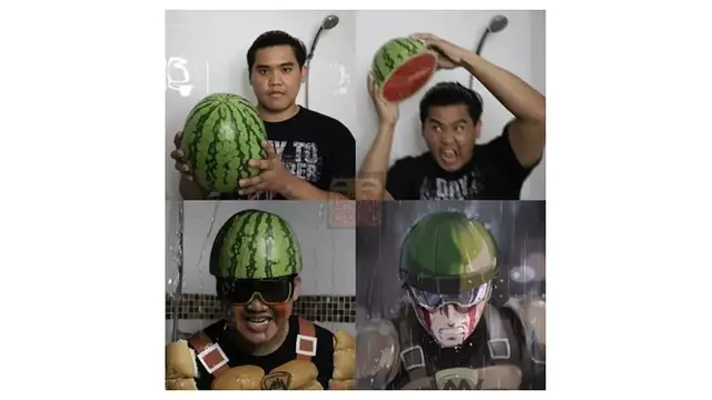 6 Cosplay Low Budget Pakai Buah Warna Hijau Ini Kreatif Sekaligus Kocak