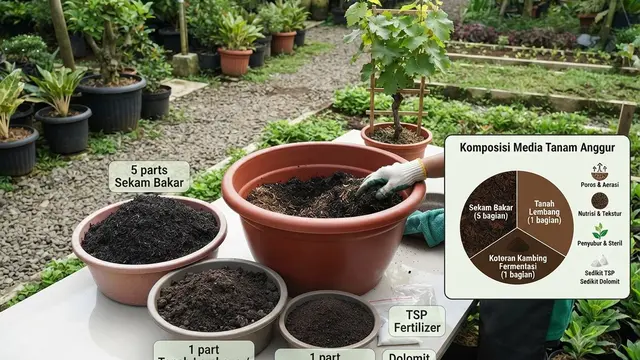 Cara Membuat Pohon Anggur Pendek Tapi Penuh Dompolan Buah