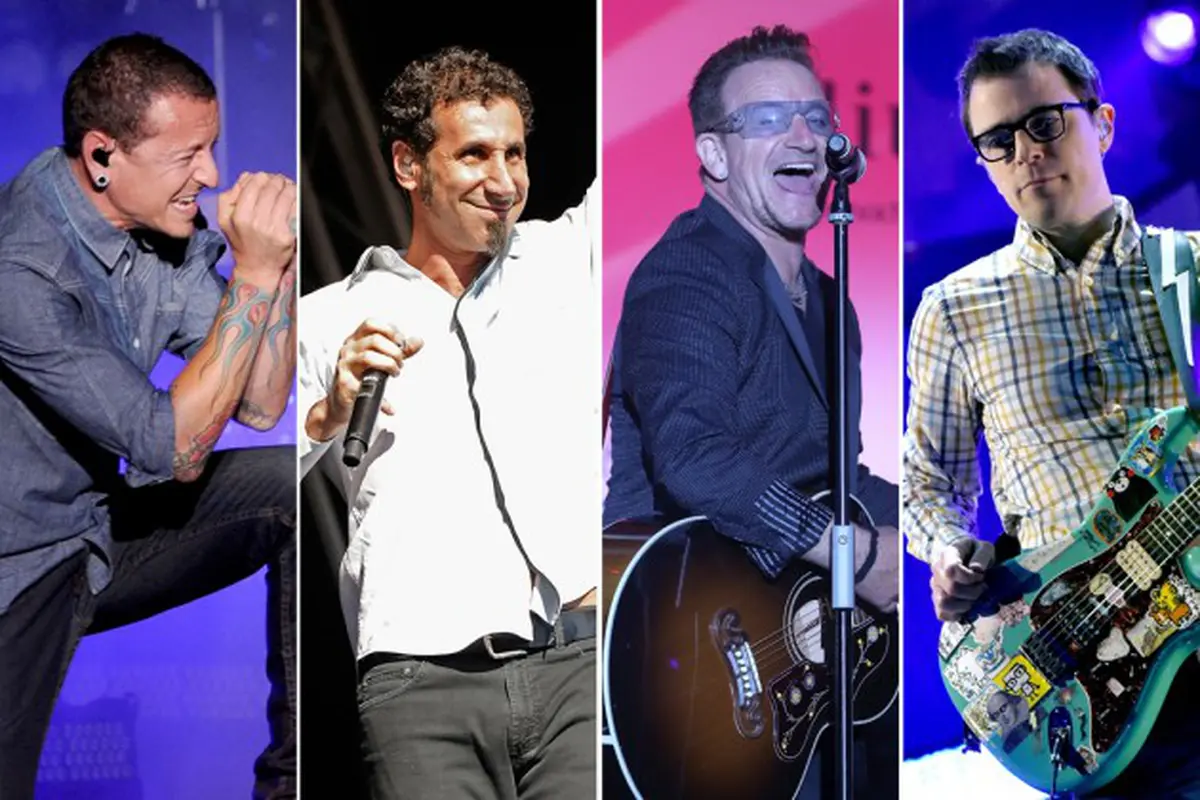 Linkin Park, System of a Down, U2, Weezer