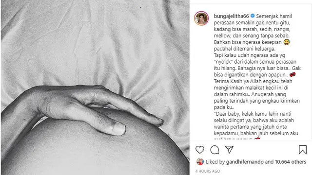 Bunga Jelitha (Foto: Instagram/@bungajelitha66)