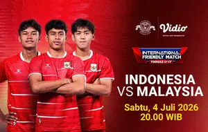 Jadwal Indonesia U-17 vs Malaysia U-17 Live Streaming Hanya di Vidio