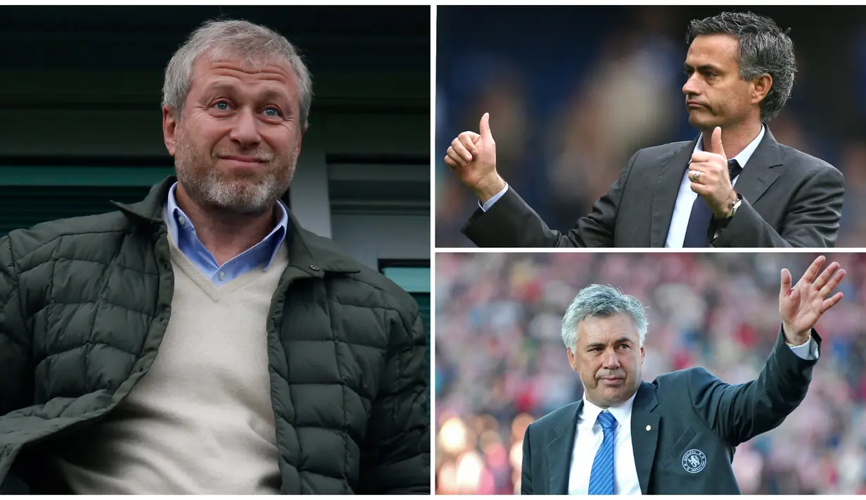 Sudah 16 tahun Roman Abramovich menjadi pemilik Chelsea. Berikut tujuh pelatih terbaik The Blues di era Roman Emperor. (Kolase foto-foto dari AFP)