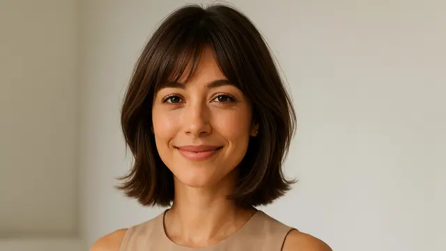 model rambut Short Layered Bob