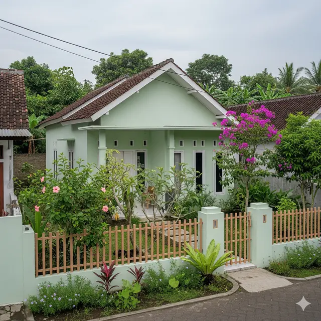 Desain Rumah Sederhana 3 Kamar di Kampung 6x12 Meter. (via Gemini)