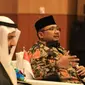 Menteri Agama (Menag) Yaqut Cholil Qoumas menerima kunjungan Menteri Haji dan Umrah Arab Saudi Tawfiq F Al Rabiah. (Foto: Kemenag/Liputan6.com)