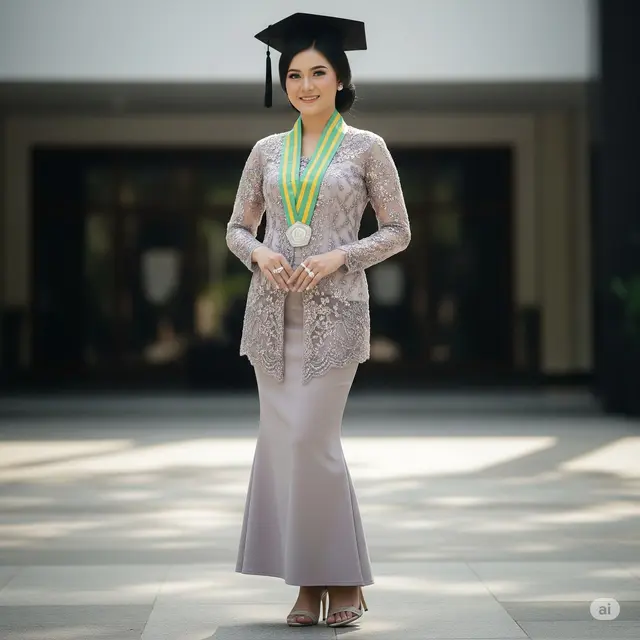 Model Kebaya Wisuda Rok Duyung. Foto: Gemini