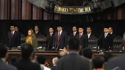 Rapat dipimpin oleh Ketua MPR Sidharto Danusubroto bertempat di Gedung DPR/MPR RI, Jakarta, Senin (22/9/2014) (Liputan6.com/Andrian M Tunay)