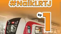 Dalam rangka menyambut HUT Jakarta ke-496 LRT Jakarta memberikan promo tarif perjalanan menggunakan moda transportasi LRT Jakarta. Pada 22 Juni 2023, besok, masyarakat yang naik LRT Jakarta cukup membayar tarif Rp 1. (Dok. akun Instagram @lrtjkt)