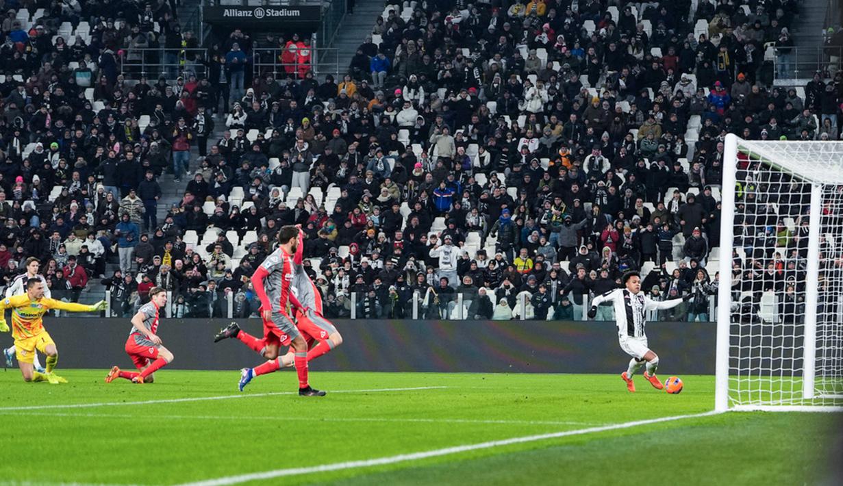 Cremonese dan Emil Audero kalah telak di markas Juventus pada pertandingan pekan ke-20 Serie A 2025/2026. I Grigiorossi dibantai lima gol tanpa balas di Allianz Stadium, Turin, Selasa (13-1-2026) dini hari WIB. (Fabio Ferrari/LaPresse via AP)