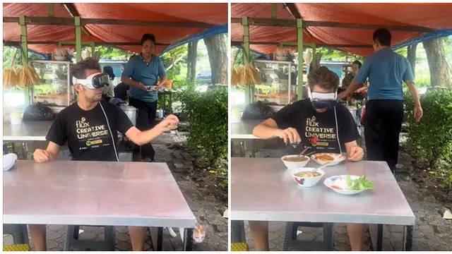 Viral Penjual Soto Jualan Pakai Apple Vision Pro, Netizen Sebut Gambaran Masa Depan