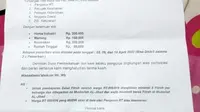 Viral surat permintaan Tunjangan Hari Raya (THR) pengurus RT 009, RW 016, Kelurahan Kapuk, Cengkareng, Jakarta Barat (Jakbar).