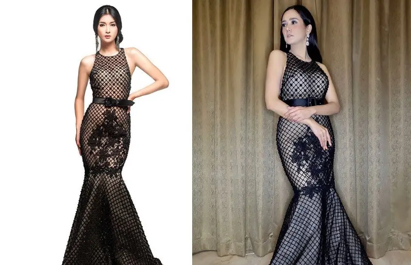 Mulan Jameela kenakan gaun yang sama dengan Miss Internasional 2017 (Foto: Instagram)