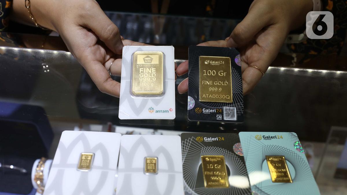 Harga Emas Antam Akhirnya Anjlok, Cek Daftarnya di Sini