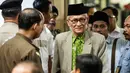 Wakil Rais Aam PBNU, Miftahul Ahyar menjadi saksi ahli dalam sidang lanjutan kasus dugaan penodaan agama dengan terdakwa Basuki Tjahaja Purnama atau Ahok di Auditorium Kementan, Jakarta, Selasa (21/2). (Liputan6.com/Agung Rajasa/Pool)