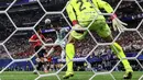 Pemain Argentina, Enzo Fernandez mencetak gol ketiga timnya selama pertandingan sepak bola babak 16 besar Piala Dunia 2026 antara Argentina dan Mesir di Stadion Atlanta, Atlanta, Selasa, 7 Juli 2026. (AFP/ Odd Andersen)