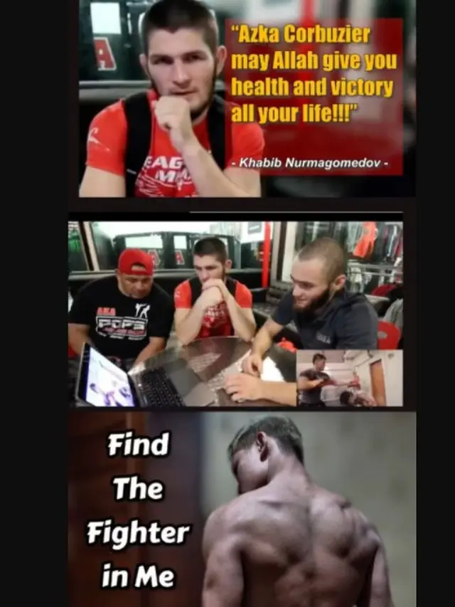 Deddy Corbuzier mengunggah dukungan Khabib Nurmagomedov untuk Azka Corbuzier (https://www.instagram.com/p/CbwTr1sAqXr/)