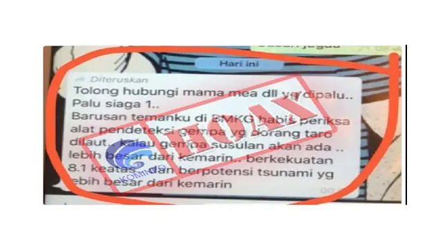 Foto hoaks gempa