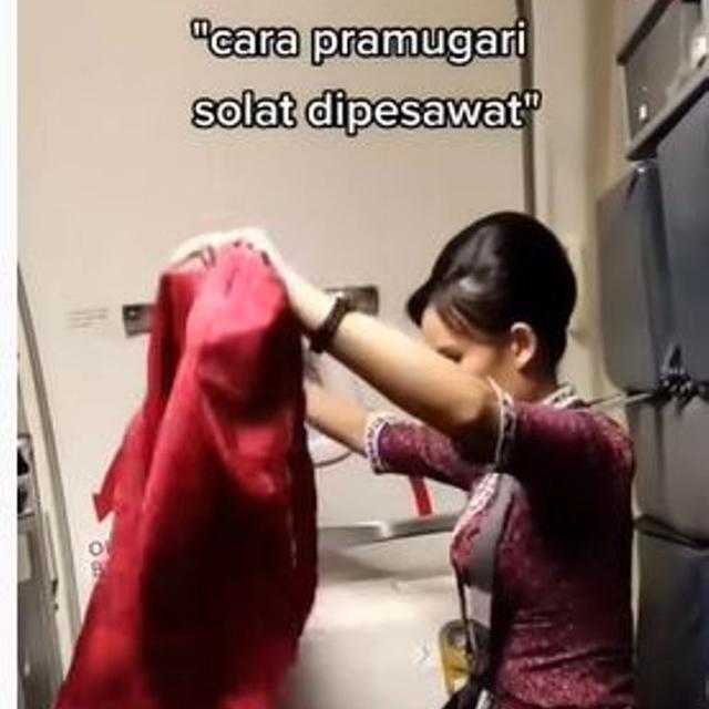Pramugari Unggah Video Tata Cara Salat di Pesawat