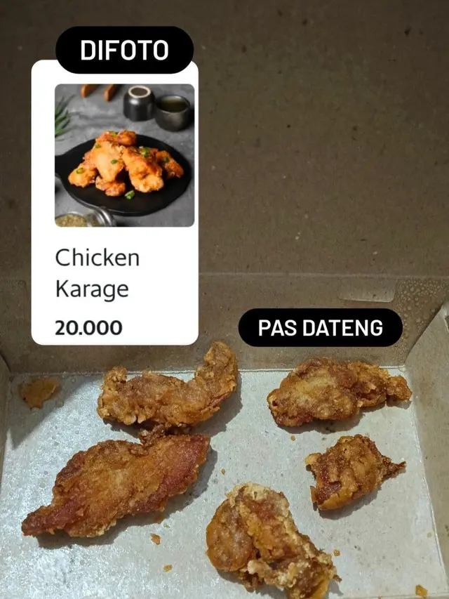 8 Potret Pesanan Makanan Ini Sedih Banget, Bikin Pengin Nangis