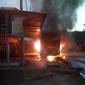 Bus Rosalia Indah jurusan Malang-Purwokerto terbakar di Krumput Kabupaten Banyumas, Jawa Tengah. (Foto: Liputan6.com/TRC BPBD Banyumas/Muhamad Ridlo)