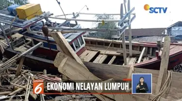 Kehilangan mata pencaharian karena tsunami Selat Sunda, ribuan nelayan di Labuan, Banten, minta bantuan Menteri Perikanan Susi Pudjiastuti.