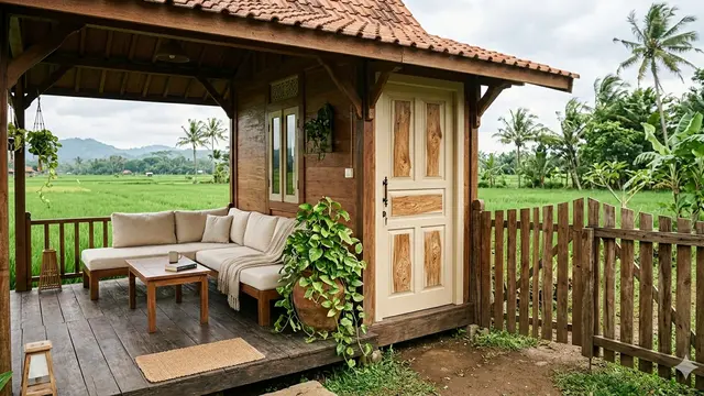 Kombinasi Warna Rumah Sederhana Tapi Enak Dipandang. AI