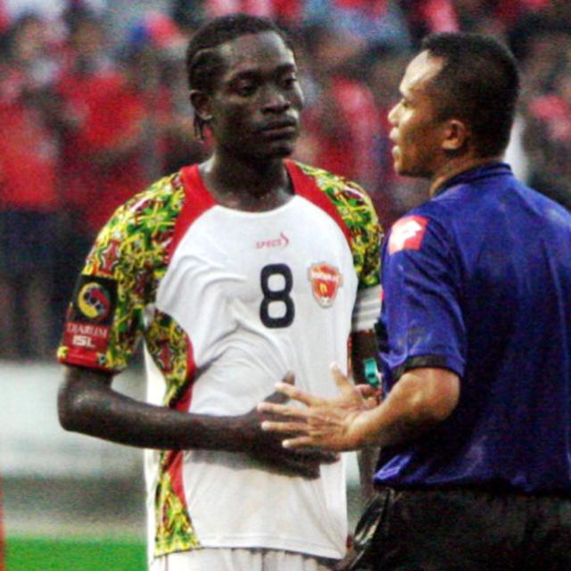 Ali Khaddafi saat memperkuat Bontang FC