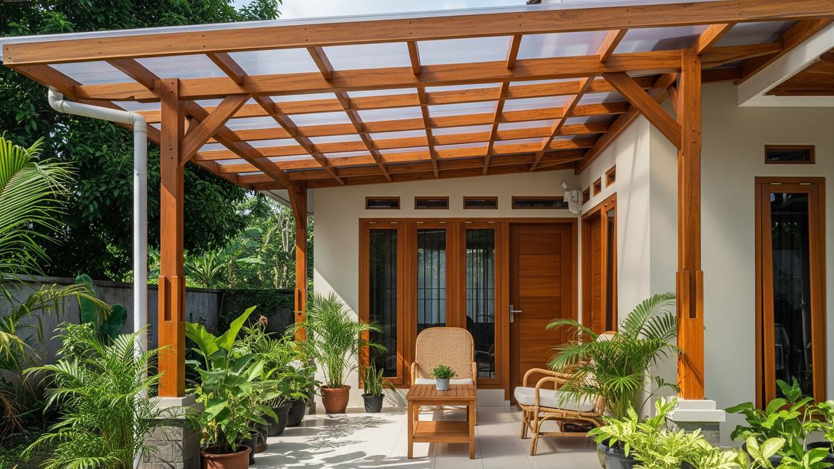 8 Model Kanopi Teras Rumah Kampung Tapi Terlihat Modern dan Estetik, Lebih Sejuk