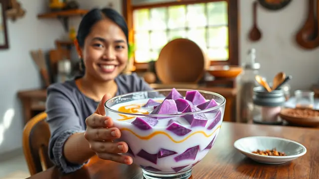 cara membuat kolak ubi ungu