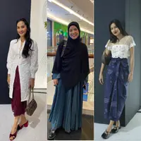 Adu Gaya Artis Tanah Air Hadir di Jakarta Fashion Week 2024. [Anishasaktian/Danielkampua]