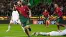 Portugal membuka Kualifikasi Euro 2024 dengan sempurna. Mereka menghajar tamunya Liechtenstein 4-0. (AP Photo/Armando Franca)