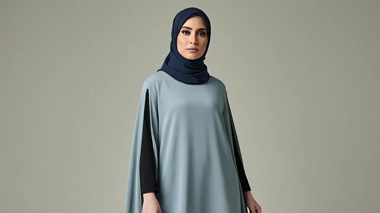 Tunik dengan Aksen Cape
